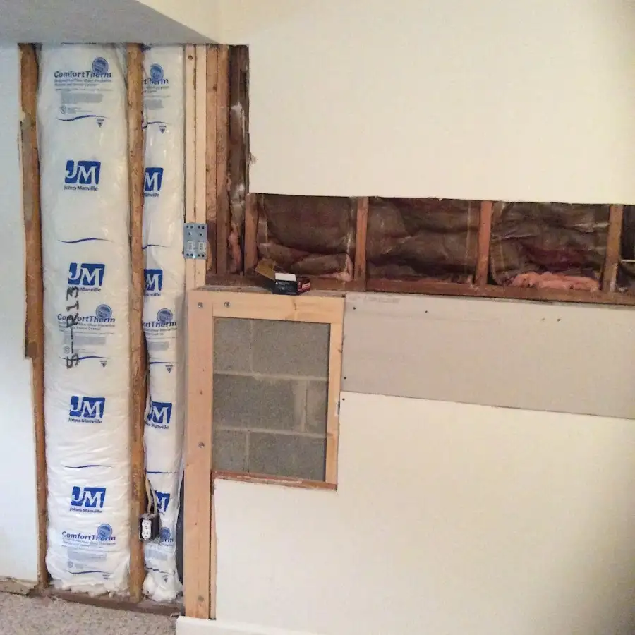 Wall insulation replacement during Contents Cleaning & Restoration in Paramus